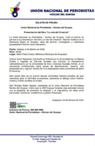 Presentación del libro “La ruta del Cimarrón”