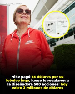 Nike le compró a Carolyn Davidson, una joven estudiante de diseño gráfico, su famoso logo “Swoosh”