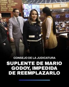 ALEXANDRA VILLACÍS, INHABILITADA PARA REEMPLAZAR A MARIO GODOY, EN LA PRESIDENCIA DE LA JUDICATURA