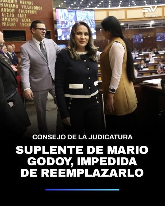 ALEXANDRA VILLACÍS, INHABILITADA PARA REEMPLAZAR A MARIO GODOY, EN LA PRESIDENCIA DE LA JUDICATURA