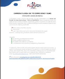 CARRERA FLUVIDA 10K “YO CORRO DONO Y SUMO