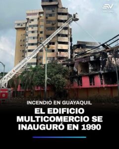 LA MEMORIA DETRÁS DEL MULTICOMERCIO, EL EDIFICIO INAUGURADO EN 1990, HOY CONSUMIDO POR EL FUEGO