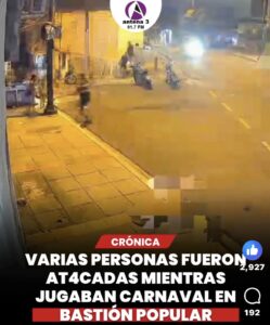 Un ataque armado ocurrió en el bloque 1 de Bastión Popular