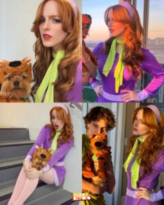 McKenna Grace se disfrazó de Daphne en Halloween de 2024.