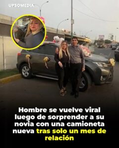 Un hombre peruano sorprendió a su enamorada venezolana al regalarle una camioneta por el Día de San Valentín