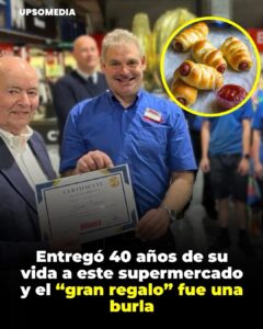 La empresa decidió que 40 rollos de salchicha (uno por cada año) era el agradecimiento perfecto por 40 años de madrugones y esfuerzo 🌭