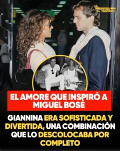 Miguel Bosé confesó que su icónica canción “Nena” tiene nombre y apellido: Giannina Facio, actriz costarricense con quien vivió un romance apasionado en los años 80s.