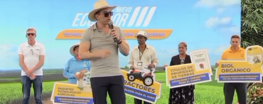 EN LOS RÍOS, EL PRESIDENTE NOBOA IMPULSA TECNIFICACIÓN,CAPACITACIÓN Y SEGURIDAD PARA PEQUEÑOS Y MEDIANOSPRODUCTORES, CON UNA INVERSIÓN DE MÁS DE USD 800.000