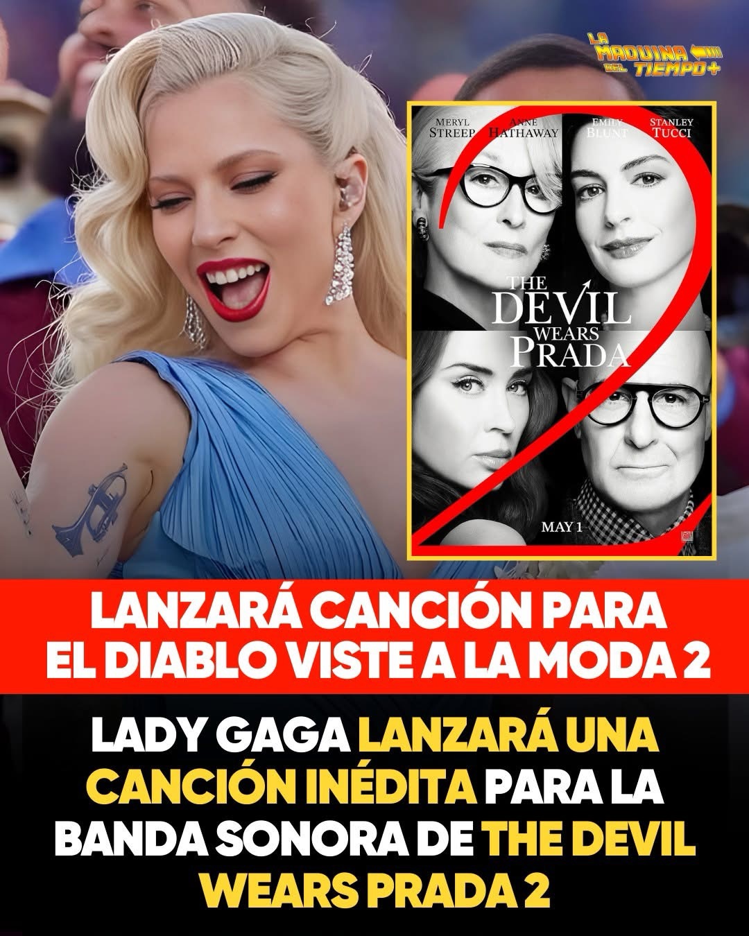 Lady Gaga lanzará una canción inédita para la banda sonora de The Devil Wears Prada 2
