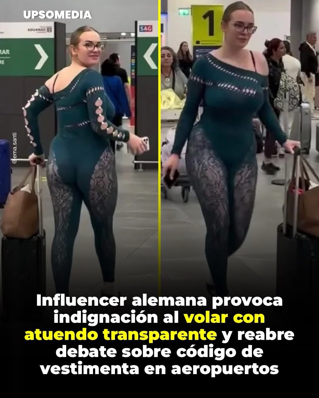 Influencer alemana Ema Santi, desató controversia tras aterrizar en Mallorca