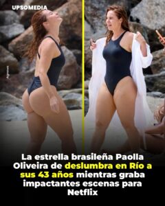 La estrella brasileña Paolla Oliveira, de 43 años, fue captada por paparazzi en pleno despliegue de acción y belleza en las icónicas arenas de Río de Janeiro