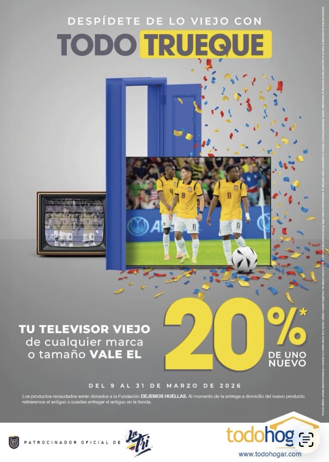 Todohogar presenta “TODO TRUEQUE”: Despídete de los viejo y dale la bienvenida a una nueva televisión