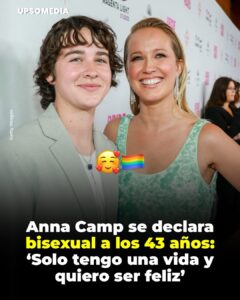 La actriz de Pitch Perfect y Scream 7, Anna Camp, se declaró públicamente bisexual a sus 43 años.