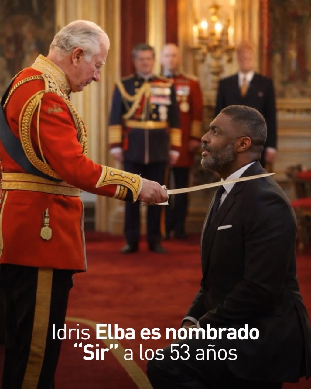 Idris Elba fue nombrado caballero, un honor otorgado por la monarquía