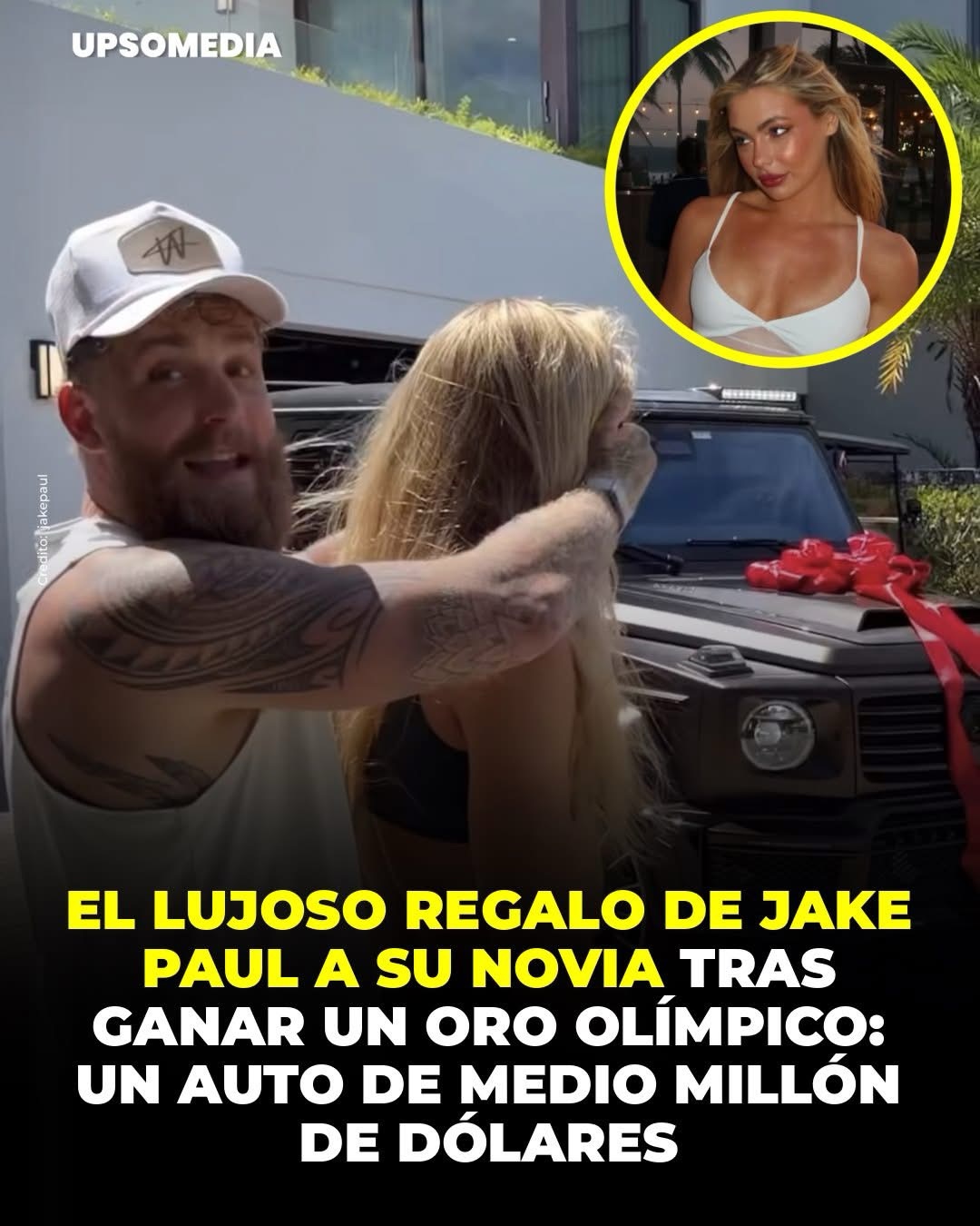 Jake Paul sorprendió a su pareja, la patinadora neerlandesa Jutta Leerdam, con un regalo espectacular