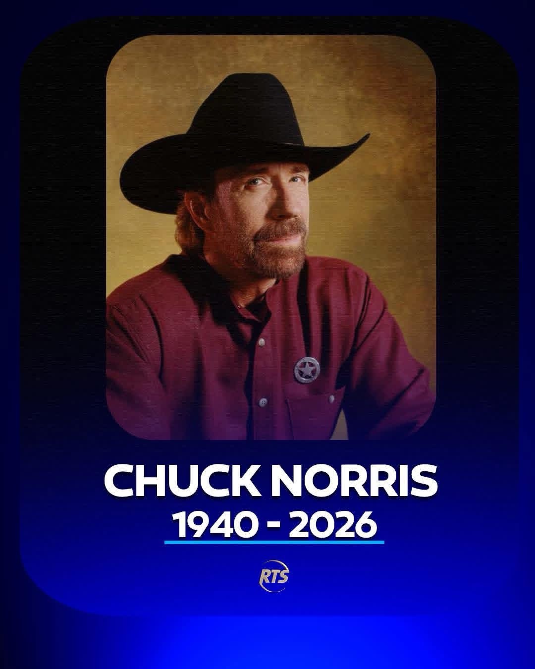 El reconocido actor y artista marcial estadounidense Chuck Norris falleció este jueves a los 86 años