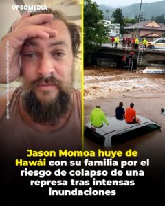El actor Jason Momoa de 45 años se sumó a los 5.500 residentes que debieron evacuar sus hogares en Hawái