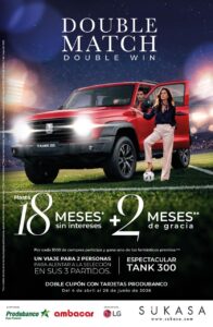 SUKASA lanza su promoción “Double Match, Double Win” con beneficios exclusivos y premios espectaculares