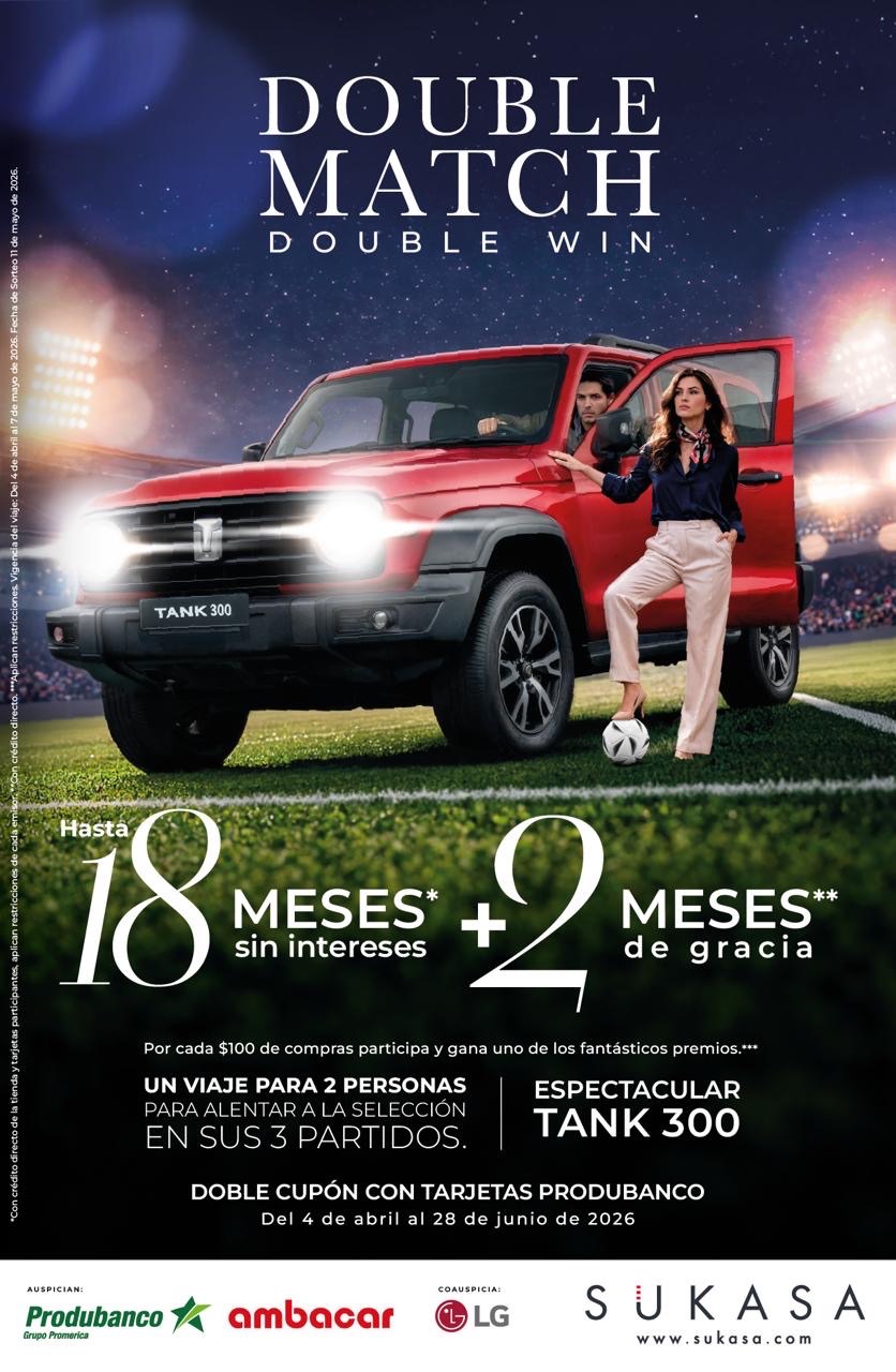 SUKASA lanza su promoción “Double Match, Double Win” con beneficios exclusivos y premios espectaculares