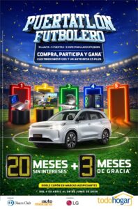 Todohogar presenta el “Puertatlón Futbolero ”Participa y gana un auto DFSK ES Plus