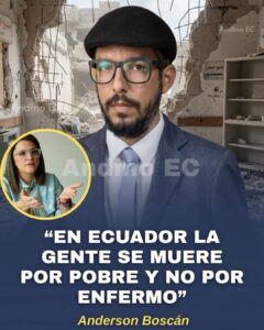 El periodista Anderson Boscán lanzó hoy una dura advertencia sobre el colapso del sistema sanitario en Ecuador