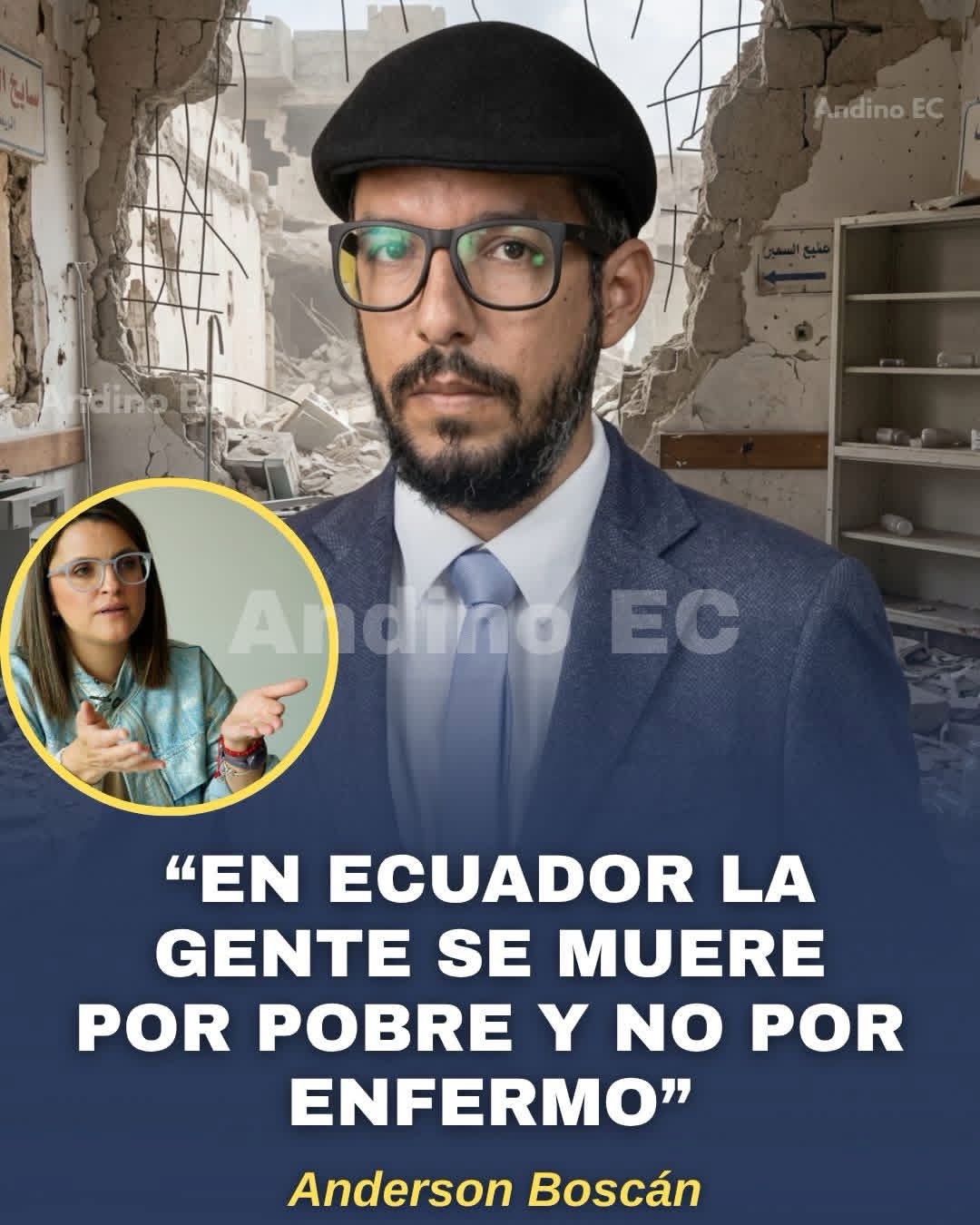 El periodista Anderson Boscán lanzó hoy una dura advertencia sobre el colapso del sistema sanitario en Ecuador
