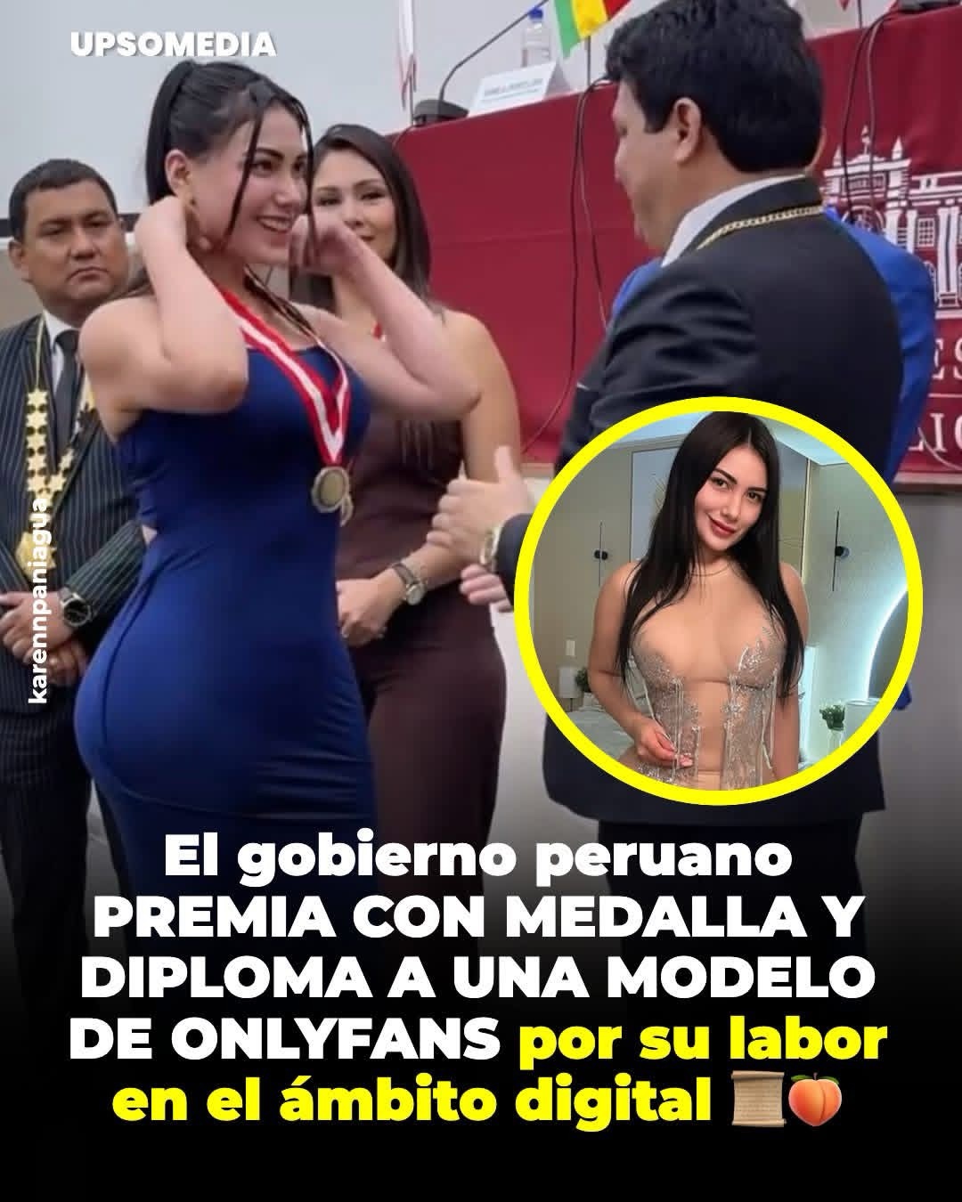 Karenn Paniagua recibió una condecoración oficial en el Congreso de manos del Parlamento Andino.