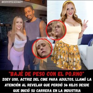 Zoey Uso, actriz de la industria para adultos, generó atención al contar que logró bajar 36 kilos desde que comenzó su carrera.