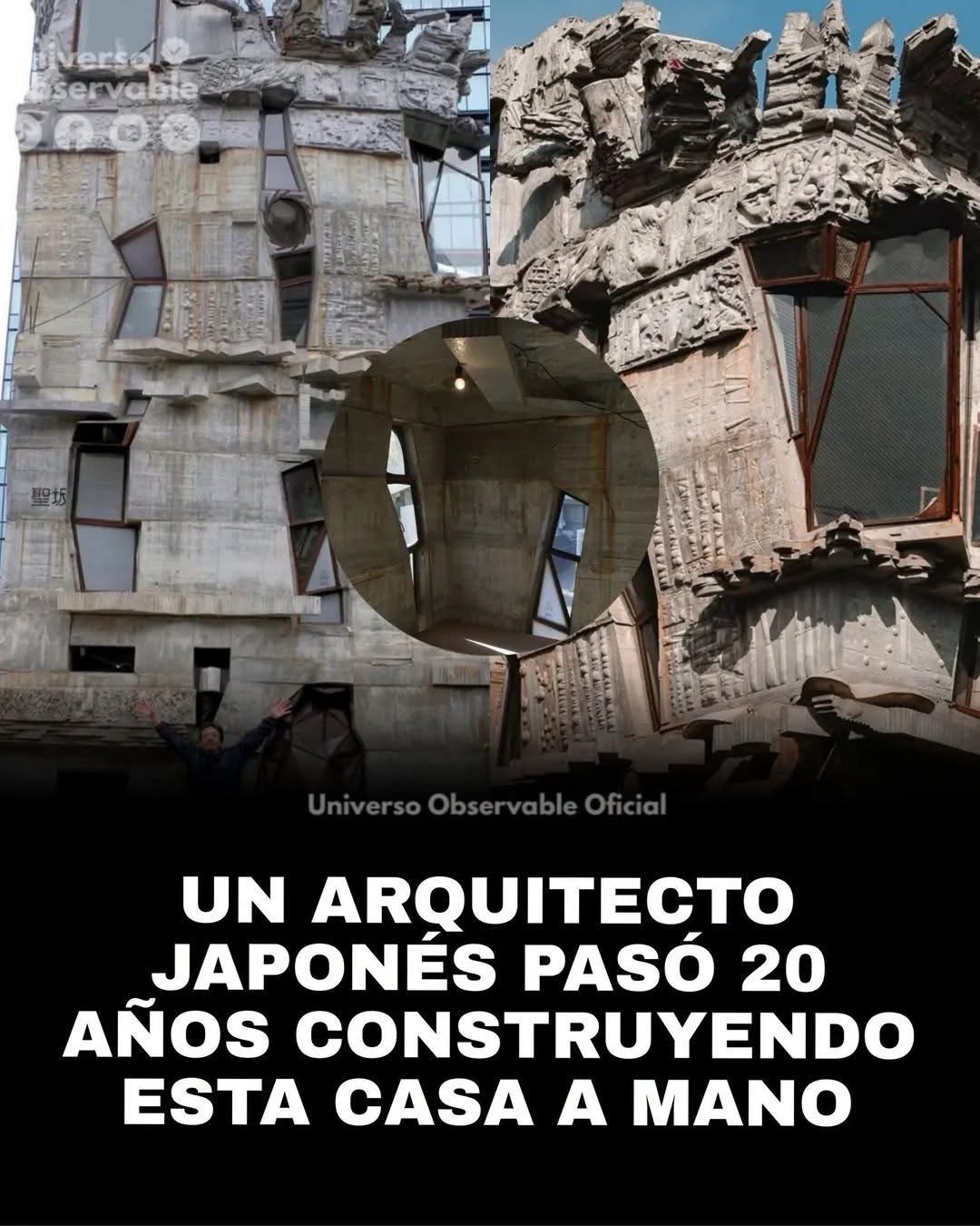 El arquitecto japonés que pasó más de 20 años construyendo su propia casa a mano es Keisuke Oka.