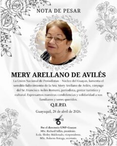 Fallecimiento de la Sra. Mery Arellano de Avilés