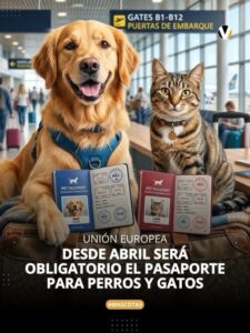 DESDE ABRIL SERÁ OBLIGATORIO EL PASAPORTE PARA PERROS Y GATOS PARA ENTRAR EN LA UNIÓN EUROPEA