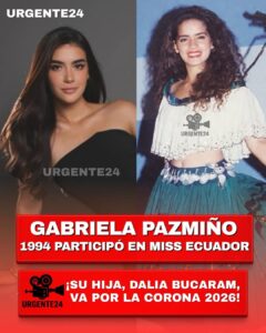 Gabriela Pazmiño participó en 1994 en el concurso de Miss Ecuador
