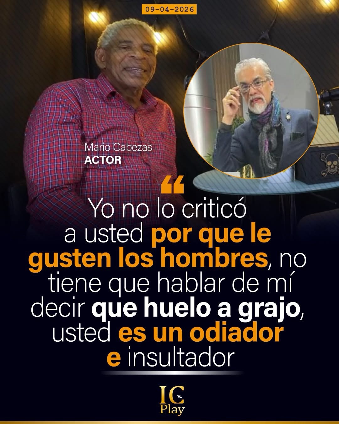 El actor ecuatoriano Mario Cabezas rompió el silencio y respondió públicamente a los comentarios del presentador Giovanni Dupleint
