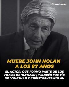 Falleció el actor JohnNolan