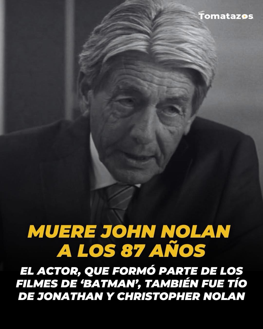 Falleció el actor JohnNolan