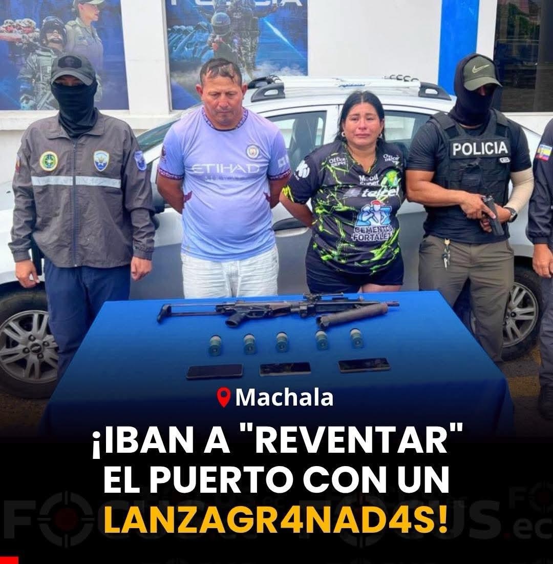 La Policía Nacional interceptó un Chevrolet Sail plomo en la Av. Madero Vargas vía a Puerto Bolívar que iba cargado con “artillería pesada”.