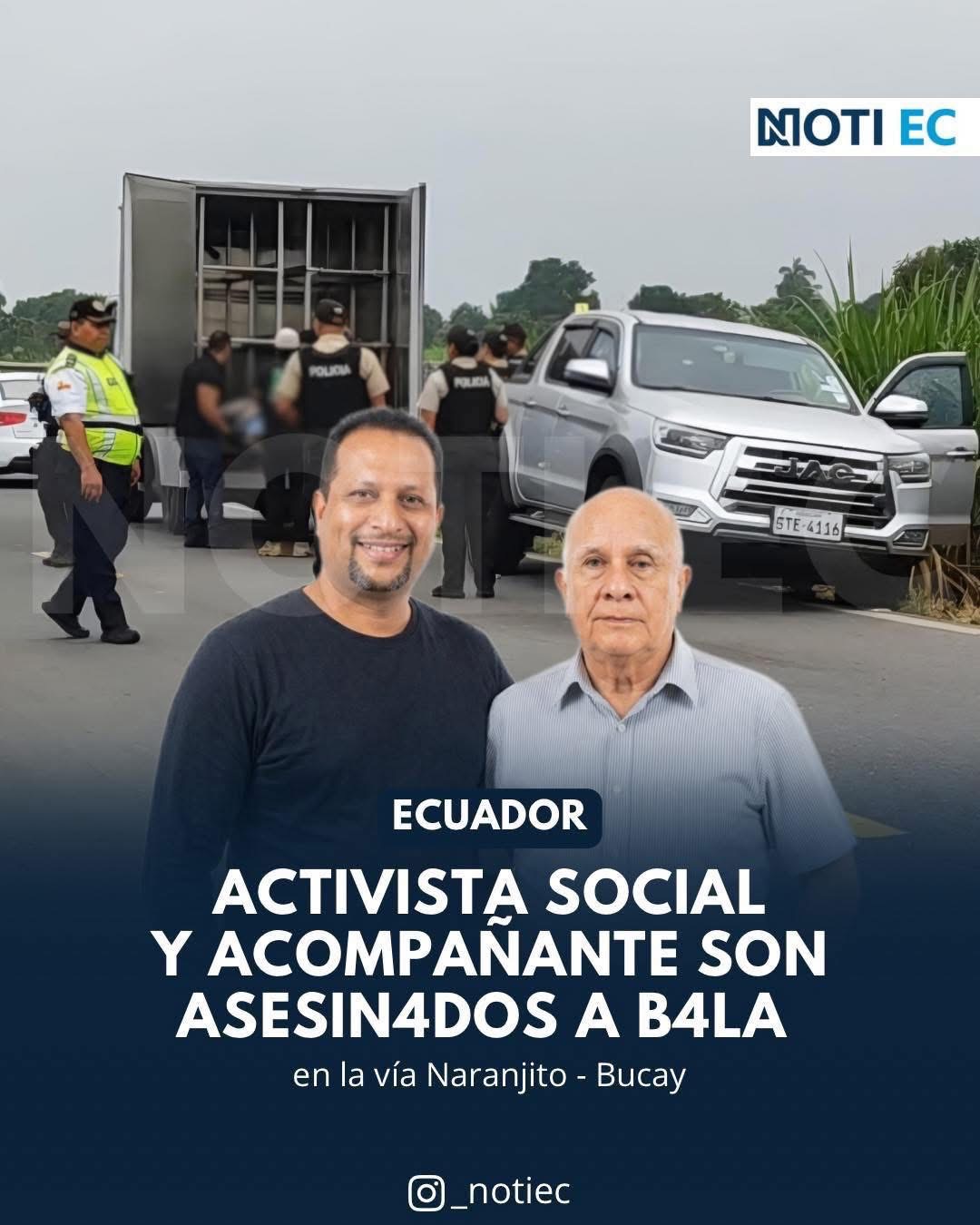 ACTIVISTA SOCIAL Y ACOMPANANTE SON ASESIN4DOS A BALA