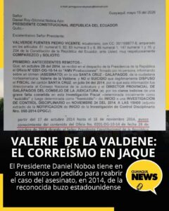 EL CORREÍSMO EN JAQUE POR ASESINATO DE VALERIE ELAINE DE LA VALDENE, EN GALÁPAGOS