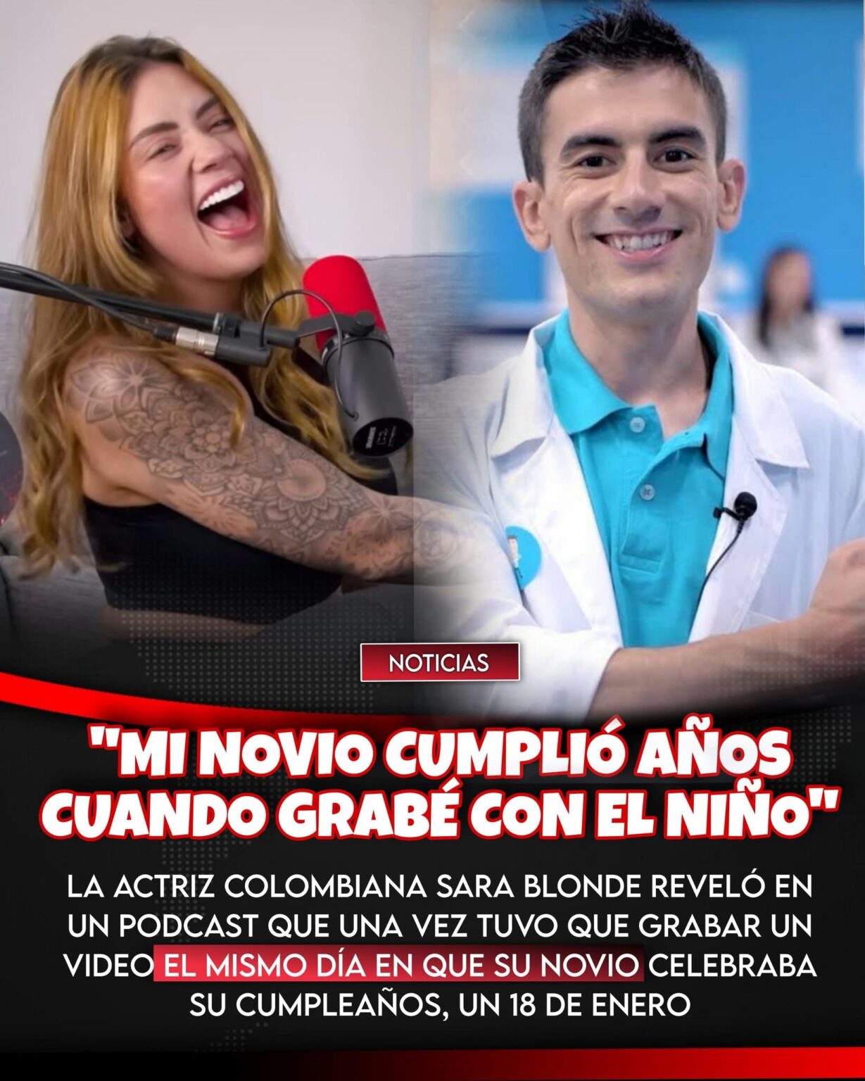 Le tocó grabar un video justo el mismo día en que su novio cumplía años, un 18 de enero