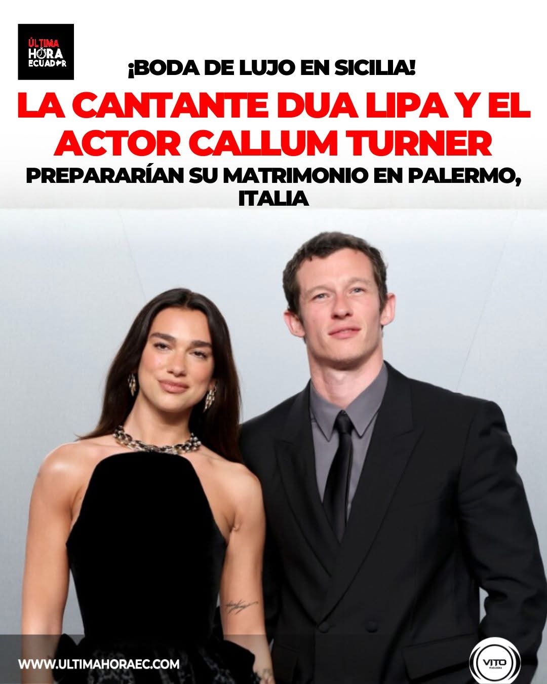 Todo apunta a que Dua Lipa y Callum Turner celebrarán una exclusiva boda en Palermo, Sicilia
