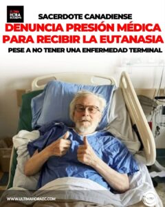 Durante su recuperación por una fractura de cadera, asegura que en dos ocasiones le sugirieron considerar el suicidio asistido, pese a no ser paciente terminal