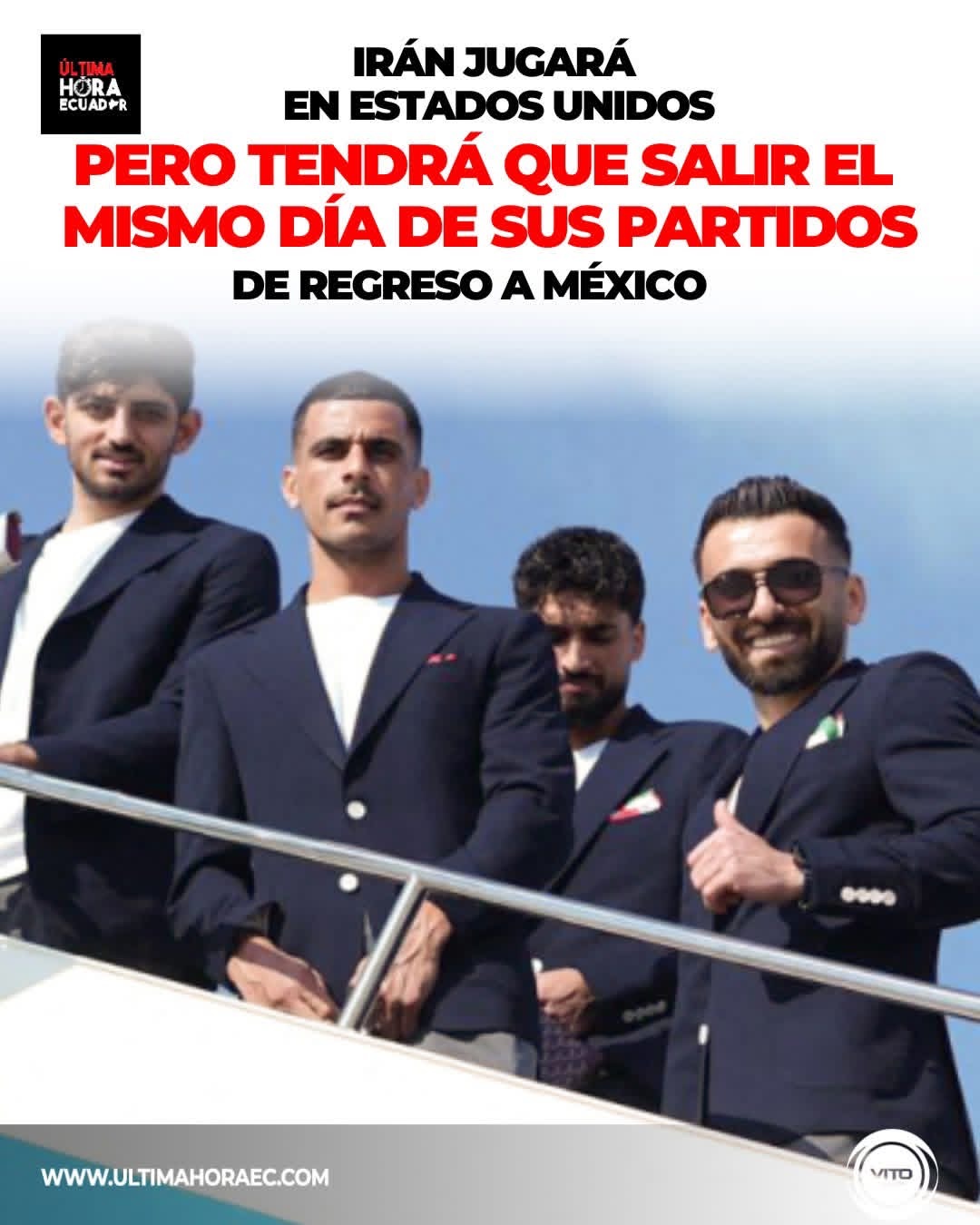 jugadores Iraní tendrán que entrar y salir de Estados Unidos el mismo día de cada partido