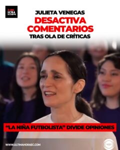La cantante Julieta Venegas decidió deshabilitar las interacciones en el videoclip de su tema “La niña futbolista”