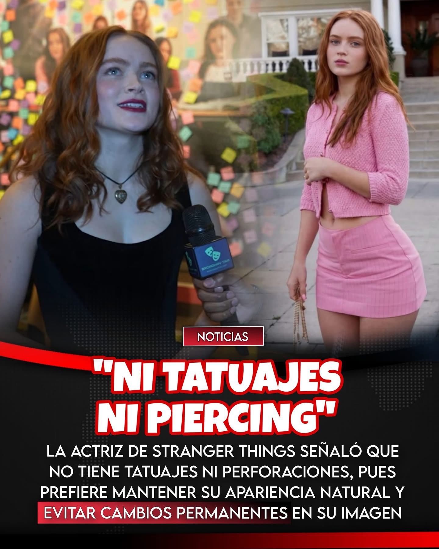 Sadie Sink llamó la atención al revelar que prefiere conservar su apariencia de forma natural.