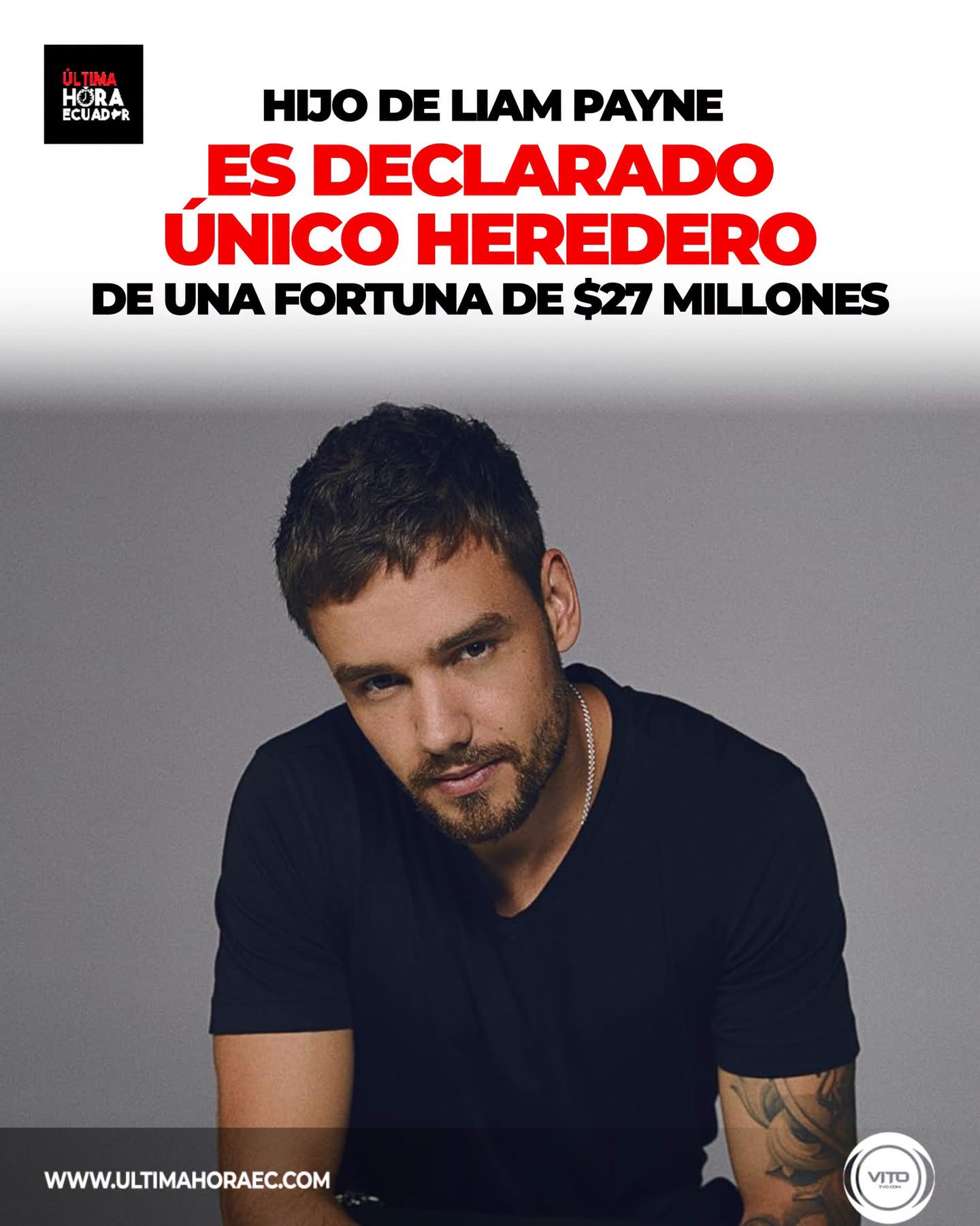 Bear Gray Payne, el hijo  del fallecido cantante Liam Payne, será el único beneficiario de su fortuna