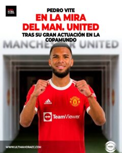 El Manchester United ha iniciado un sondeo por el volante ecuatoriano Pedro Vite
