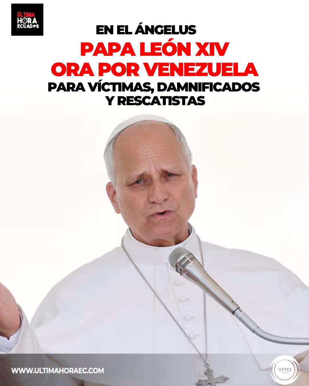 Papa León XIV dedicó el rezo del Ángelus a Venezuela