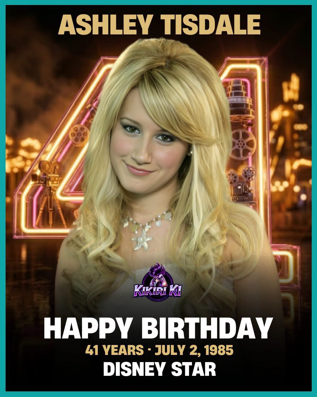 ¡Feliz 41 cumpleaños a Ashley Tisdale! 🌟🎂✨
