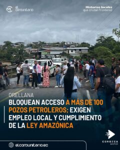 Comunidades amazónicas bloquean acceso al bloque 61 en Orellana