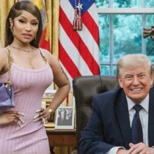 🇺🇸 📸 Nicki Minaj posa con Trump en la Casa Blanca.